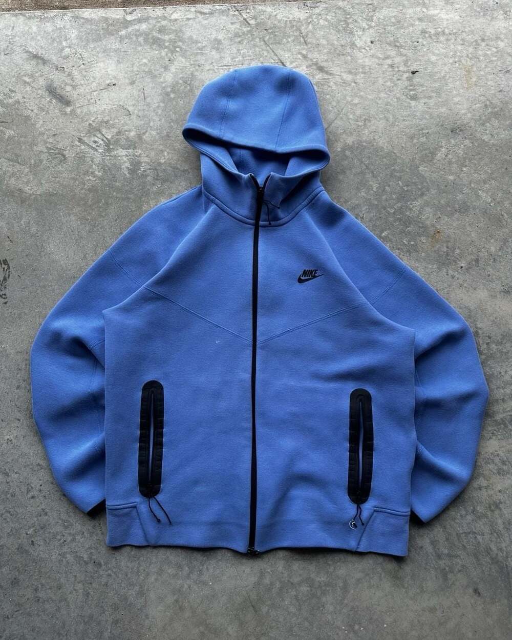 Nike Sportswear Tech Fleece Windrunner Men's Full-Zip Hoodie Polar Blue Size L